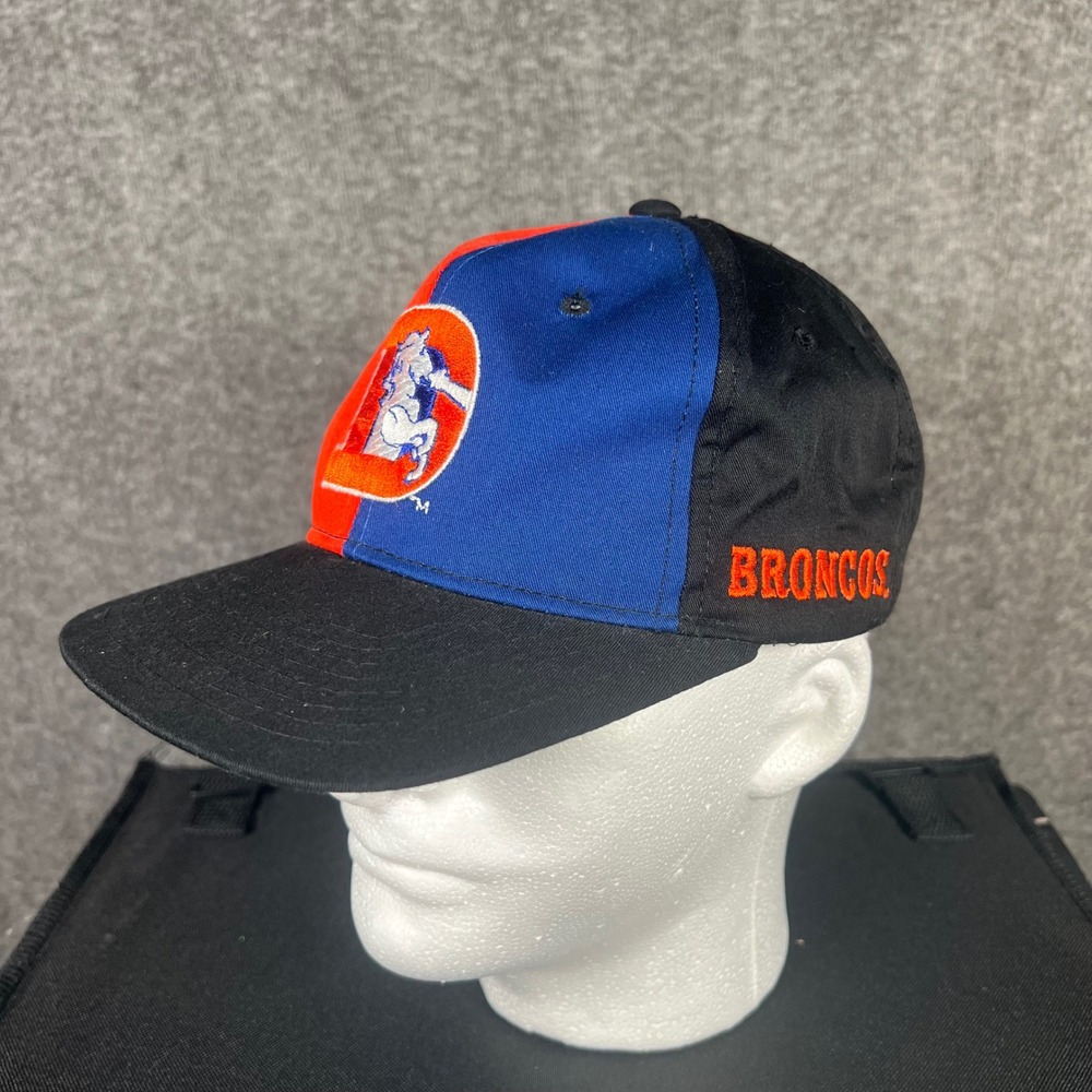 Vintage Denver Broncos Starter Snapback Hat Split Team NFL Cap The Classic Black